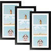 image:imageGolden State Art Collage Frame 7x14 for 3 4x6 Photos Wood Distressed Brown  Clear Real Glass and White Mat Horizontal amp Vertical Display Multi Pictures For Gallery Wall Home Decor amp Holiday GiftBlack With White Mat