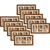 image:imageGolden State Art Collage Frame 7x14 for 3 4x6 Photos Wood Distressed Brown  Clear Real Glass and White Mat Horizontal amp Vertical Display Multi Pictures For Gallery Wall Home Decor amp Holiday GiftBrown With White Mat