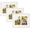 image:imageGolden State Art Collage Frame 8x10 for 2 4x6 Photos Wood Distressed White  Clear Real Glass amp 2 Openings White Mat Horizontal amp Vertical Display Multi Prints For Wall Mount Home Decor Holiday GiftDistressed White