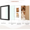 image:imageGolden State Art Collage Frame 8x10 for 2 4x6 Photos Wood Distressed White  Clear Real Glass amp 2 Openings White Mat Horizontal amp Vertical Display Multi Prints For Wall Mount Home Decor Holiday GiftBlack