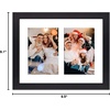 image:imageGolden State Art Collage Frame 8x10 for 2 4x6 Photos Wood Distressed White  Clear Real Glass amp 2 Openings White Mat Horizontal amp Vertical Display Multi Prints For Wall Mount Home Decor Holiday GiftBlack