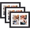 image:imageGolden State Art Collage Frame 8x10 for 2 4x6 Photos Wood Distressed White  Clear Real Glass amp 2 Openings White Mat Horizontal amp Vertical Display Multi Prints For Wall Mount Home Decor Holiday GiftBlack