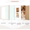 image:imageGolden State Art Collage Frame 8x10 for 2 4x6 Photos Wood Distressed White  Clear Real Glass amp 2 Openings White Mat Horizontal amp Vertical Display Multi Prints For Wall Mount Home Decor Holiday GiftDistressed White