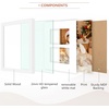 image:imageGolden State Art Collage Frame 8x10 for 2 4x6 Photos Wood Distressed White  Clear Real Glass amp 2 Openings White Mat Horizontal amp Vertical Display Multi Prints For Wall Mount Home Decor Holiday GiftWhite
