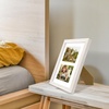 image:imageGolden State Art Collage Frame 8x10 for 2 4x6 Photos Wood Distressed White  Clear Real Glass amp 2 Openings White Mat Horizontal amp Vertical Display Multi Prints For Wall Mount Home Decor Holiday GiftDistressed White
