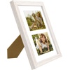 image:imageGolden State Art Collage Frame 8x10 for 2 4x6 Photos Wood Distressed White  Clear Real Glass amp 2 Openings White Mat Horizontal amp Vertical Display Multi Prints For Wall Mount Home Decor Holiday GiftDistressed White