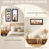 image:imageGolden State Art Collage Frame 8x20 for 4 4x6 Photos Wood Distressed Brown  Clear Real Glass amp 4 Openings White Mat Horizontal amp Vertical Display Multi Picture For Wall Mount Home Decor Holiday GiftBlack