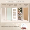 image:imageGolden State Art Collage Frame 8x20 for 4 4x6 Photos Wood Distressed Brown  Clear Real Glass amp 4 Openings White Mat Horizontal amp Vertical Display Multi Picture For Wall Mount Home Decor Holiday GiftDistressed White