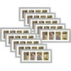 image:imageGolden State Art Collage Frame 8x20 for 4 4x6 Photos Wood Distressed Brown  Clear Real Glass amp 4 Openings White Mat Horizontal amp Vertical Display Multi Picture For Wall Mount Home Decor Holiday GiftGrey