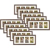 image:imageGolden State Art Collage Frame 8x20 for 4 4x6 Photos Wood Distressed Brown  Clear Real Glass amp 4 Openings White Mat Horizontal amp Vertical Display Multi Picture For Wall Mount Home Decor Holiday GiftDistressed Brown