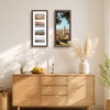 image:imageGolden State Art Collage Frame 8x20 for 4 4x6 Photos Wood Distressed Brown  Clear Real Glass amp 4 Openings White Mat Horizontal amp Vertical Display Multi Picture For Wall Mount Home Decor Holiday GiftDistressed Brown