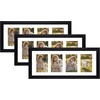 image:imageGolden State Art Collage Frame 8x20 for 4 4x6 Photos Wood Distressed Brown  Clear Real Glass amp 4 Openings White Mat Horizontal amp Vertical Display Multi Picture For Wall Mount Home Decor Holiday GiftBlack
