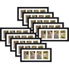image:imageGolden State Art Collage Frame 8x20 for 4 4x6 Photos Wood Distressed Brown  Clear Real Glass amp 4 Openings White Mat Horizontal amp Vertical Display Multi Picture For Wall Mount Home Decor Holiday GiftBlack