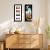 image:imageGolden State Art Collage Frame 8x20 for 4 4x6 Photos Wood Distressed Brown  Clear Real Glass amp 4 Openings White Mat Horizontal amp Vertical Display Multi Picture For Wall Mount Home Decor Holiday GiftBlack