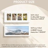 image:imageGolden State Art Collage Frame 8x20 for 4 4x6 Photos Wood Distressed Brown  Clear Real Glass amp 4 Openings White Mat Horizontal amp Vertical Display Multi Picture For Wall Mount Home Decor Holiday GiftWhite