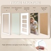 image:imageGolden State Art Collage Frame 8x20 for 4 4x6 Photos Wood Distressed Brown  Clear Real Glass amp 4 Openings White Mat Horizontal amp Vertical Display Multi Picture For Wall Mount Home Decor Holiday GiftWhite