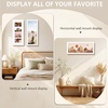 image:imageGolden State Art Collage Frame 8x20 for 4 4x6 Photos Wood Distressed Brown  Clear Real Glass amp 4 Openings White Mat Horizontal amp Vertical Display Multi Picture For Wall Mount Home Decor Holiday GiftWhite