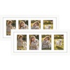 image:imageGolden State Art Collage Frame 8x20 for 4 4x6 Photos Wood Distressed Brown  Clear Real Glass amp 4 Openings White Mat Horizontal amp Vertical Display Multi Picture For Wall Mount Home Decor Holiday GiftWhite