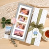 image:imageGolden State Art Collage Frame 8x20 for 4 4x6 Photos Wood Distressed Brown  Clear Real Glass amp 4 Openings White Mat Horizontal amp Vertical Display Multi Picture For Wall Mount Home Decor Holiday GiftGrey