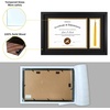 image:imageGolden State Art Diploma Frame with Tassel Holder and Photo Black Wood  Real Glass Black Gold Mat Fit 85x11 Certificate and 4x6 Picture College Degree Graduation Keepsake for Home Office DecorBlack Over Gold Mat
