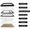 image:imageGolden State Art Diploma Frame with Tassel Holder and Photo Black Wood  Real Glass Black Gold Mat Fit 85x11 Certificate and 4x6 Picture College Degree Graduation Keepsake for Home Office DecorBlack Over Gold Mat