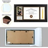 image:imageGolden State Art Diploma Frame with Tassel Holder and Photo Black Wood  Real Glass Black Gold Mat Fit 85x11 Certificate and 4x6 Picture College Degree Graduation Keepsake for Home Office DecorBlack Over Gold Mat