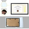 image:imageGolden State Art Diploma Frame with Tassel Holder and Photo Black Wood  Real Glass Black Gold Mat Fit 85x11 Certificate and 4x6 Picture College Degree Graduation Keepsake for Home Office DecorWhite Over Gold Mat