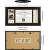 image:imageGolden State Art Diploma Frame with Tassel Holder and Photo Black Wood  Real Glass Black Gold Mat Fit 85x11 Certificate and 4x6 Picture College Degree Graduation Keepsake for Home Office DecorBlack Over Gold Mat
