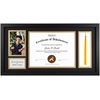 image:imageGolden State Art Diploma Frame with Tassel Holder and Photo Black Wood  Real Glass Black Gold Mat Fit 85x11 Certificate and 4x6 Picture College Degree Graduation Keepsake for Home Office DecorBlack Over Gold Mat