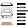 image:imageGolden State Art Diploma Frame with Tassel Holder and Photo Black Wood  Real Glass Black Gold Mat Fit 85x11 Certificate and 4x6 Picture College Degree Graduation Keepsake for Home Office DecorWhite Over Gold Mat