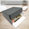 image:imageGolden State Art Drop Front Archival Storage Box Gray 1175x1525x3 Inch  AcidFree Museum Box with Metal Edge Corner for Storing Artwork Photos Documents Prints Arts And CraftsGray