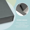 image:imageGolden State Art Drop Front Archival Storage Box Gray 1175x1525x3 Inch  AcidFree Museum Box with Metal Edge Corner for Storing Artwork Photos Documents Prints Arts And CraftsGray