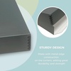 image:imageGolden State Art Drop Front Archival Storage Box Gray 1175x1525x3 Inch  AcidFree Museum Box with Metal Edge Corner for Storing Artwork Photos Documents Prints Arts And CraftsGray