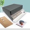 image:imageGolden State Art Drop Front Archival Storage Box Gray 1175x1525x3 Inch  AcidFree Museum Box with Metal Edge Corner for Storing Artwork Photos Documents Prints Arts And CraftsGray