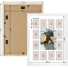 image:imageGolden State Art School Years Picture Frame PreK to 12 Wood Glass Black  13 Openings White Mat Baby First Year Kindergarten Keepsake Horizontal Vertical For Wall Display Home Decor Holiday GiftWood  White With White Mat