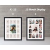 image:imageGolden State Art School Years Picture Frame PreK to 12 Wood Glass Black  13 Openings White Mat Baby First Year Kindergarten Keepsake Horizontal Vertical For Wall Display Home Decor Holiday GiftWood  Black With White Mat