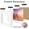 image:imageGolden State Art Set of 3 4x4 Picture Frames Smartphone Instagram Frame Collection Square Wood Frames with Tempered Glass Mothers Day Decorations White