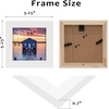 image:imageGolden State Art Set of 3 4x4 Picture Frames Smartphone Instagram Frame Collection Square Wood Frames with Tempered Glass Mothers Day Decorations White