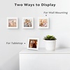 image:imageGolden State Art Set of 3 4x4 Picture Frames Smartphone Instagram Frame Collection Square Wood Frames with Tempered Glass Mothers Day Decorations White