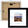 image:imageGolden State Art Smartphone Instagram Frames Collection 8x8inch Square Photo Wood Frame with White Photo Mat amp Real Glass for 4x4 Photo Black