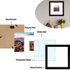 image:imageGolden State Art Smartphone Instagram Frames Collection 8x8inch Square Photo Wood Frame with White Photo Mat amp Real Glass for 4x4 Photo Black