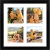 image:imageGolden State Art 10x10 Square Wood Frame  White Mat with Four 4x4 Inch Openings  Instagram Smartphone Family Collage Photo  Wall Hanging  Horizontal and Vertical Black