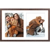 image:imageGolden State Art 12x19 Black Wood Picture Frame  Displays Two 8x10 Photos  1 PackWhite Mat IncludedSolid Wood Real Glass Sawtooth Hanger Swivel Tabs  Wall Mounting  Great for Collages WeddingsDistressed Brown