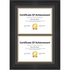 image:imageGolden State Art 14x20 Double Diploma Frame Display Double 85x11 Document  2 PackBlack over Gold mat is removable Solid Wood amp Tempered Glass Protectionwall mounting hang landscape or portraitBlack with BlackGold Mat