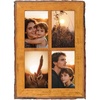 image:imageGolden State Art 4x6 Collage Picture FrameSolid WoodampReal Glass4 Photos  Multi Picture Frame for 4 4x6 Photos  Natural Bark Edges Design  Farmhouse Collage Wall Decor  Rustic Brown4 Openings 4x6