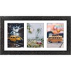 image:imageGolden State Art 7x14 Distressed Black Wood Frame  3Opening White Mat for 4x6 Pictures  Portrait or Landscape Wall Mounting  Sturdy and Easy to Install  Real Glass