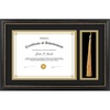 image:imageGolden State Art 85x11 Diploma Frame with Tassel Holder  Solid Wood Black with Gold Trim and Real Glass for Certificate and Tassel Display for Wall 1 Pack