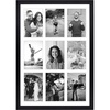 image:imageGolden State Art 9Openings 4x6 Wood Collage Picture Frame Black  Fits Nine 4x6 Photos White Mat Photo Art136x197 Poster or Print Display Tempered Glass1 PackBlack