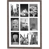 image:imageGolden State Art 9Openings 4x6 Wood Collage Picture Frame Black  Fits Nine 4x6 Photos White Mat Photo Art136x197 Poster or Print Display Tempered Glass1 PackDistressed Brown