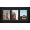 image:imageGolden State Art 9x18 Black Wood Frame  for Three 5x7 Pictures 1 Pack  Black MatSolid WoodSawtooth Hangers Swivel Tabs  Wall Mounting  LandscapePortrait  Real Glass  Collage FrameWood  Black With Black Mat
